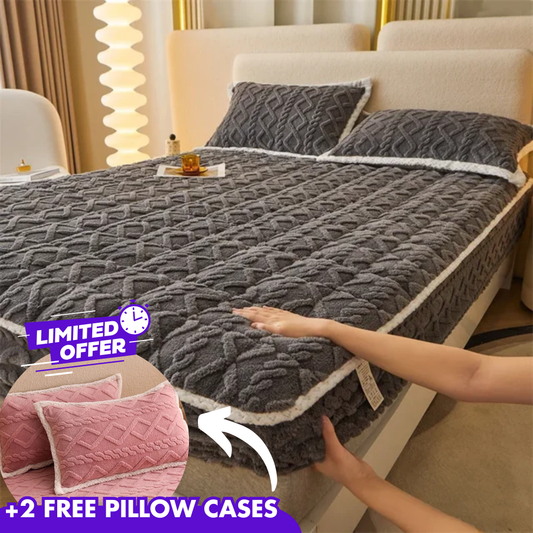 Fitted Bed Sheet + 2 Free Pillow Cases